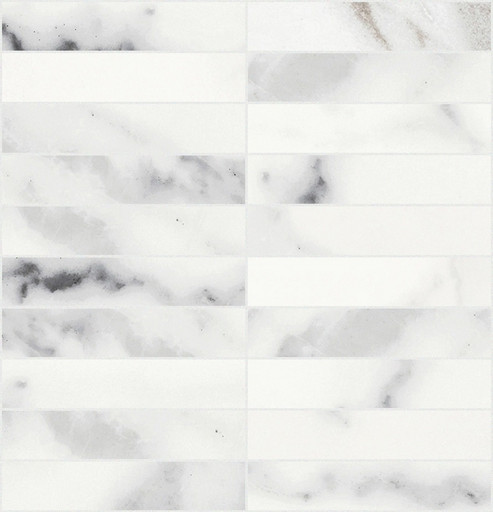Origines De Rex Blanc Glossy Mosaico 3x15 30x30
