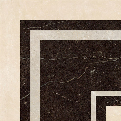 84 Waterjet Border 12x12 (Brandenburg Black)