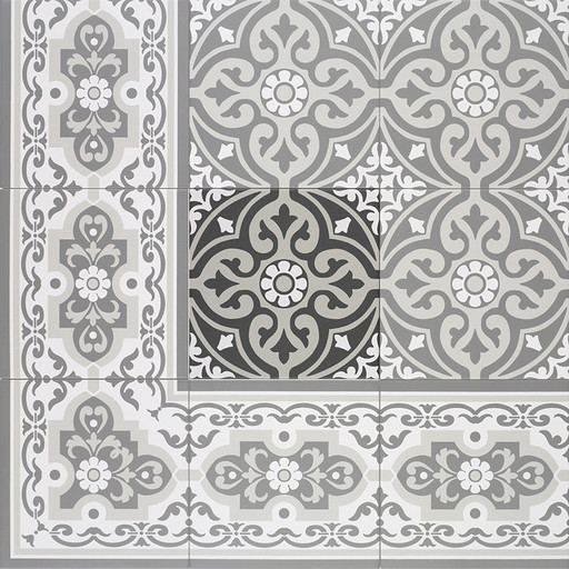 Normandy Black Centro 20x20