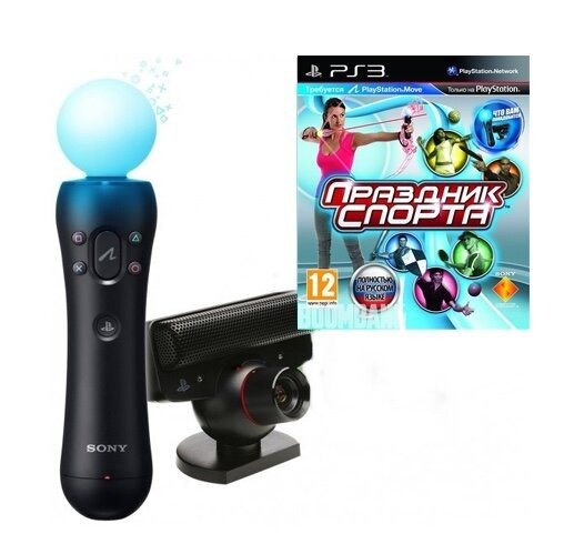 PlayStation Move Starter Pack для PS3 - Праздник Спорта (PS3, русская версия) + Камера PS Eye + Контроллер движений PS Move