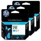 HP CZ134A №711 картридж(3шт)для DJ T120,520 3х29ml cyan оригинал