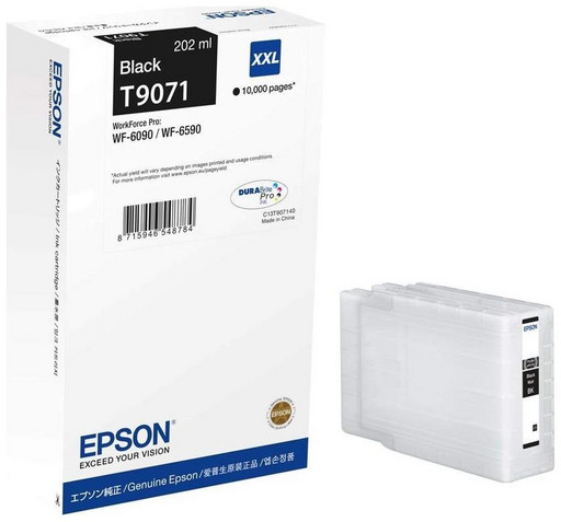 Epson C13T907140 T9071 XXL картридж для WorkForce Pro WF-6090 6590 black оригинал ресурс 202ml 10000 страниц