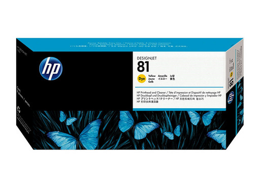 HP C4953A №81 печатающая головка с системой очистки Printhead and Cleaner для плоттеров DJ 5000 5500 yellow оригинал ресурс 1000 страниц