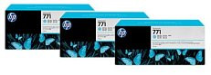 HP B6Y36A №771C картридж(3шт)для DJ Z6200 Z6600 Z6800 light cyan 3x775ml оригинал