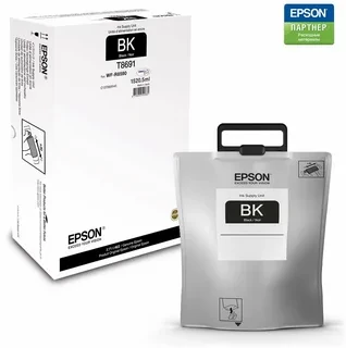 Epson C13T869140 T8691 контейнер с чернилами для WorkForce Pro WF-R8590 black оригинал ресурс 1520,5ml 75000 страниц