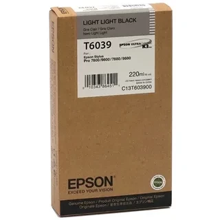 Epson C13T603900 T6039 картридж для Stylus Pro 7800 9800 7880 9880 220ml light light black оригинал