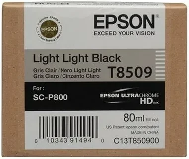 Epson C13T850900 T8509 картридж для SureColor SC-P800 80ml light light black оригинал