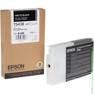 Epson C13T543800 T5438 картридж для Stylus Pro 4000 7600 9600 110ml оригинал matte black