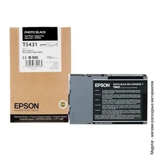 Epson C13T543100 T5431 картридж для Stylus Pro 4000 7600 9600 110ml photo black оригинал