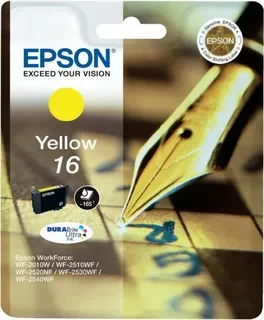 Epson C13T16244010 №16 T1624 картридж для WorkForce WF-2010 2510 2520 2530 2540 2630 2650 2660 yellow оригинал ресурс 3,1ml 165 страниц