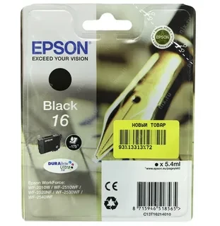 Epson C13T16214010 №16 T1621 картридж для WorkForce WF-2010 2510 2520 2530 2540 2630 2650 2660 black оригинал ресурс 5,4ml 175 страниц