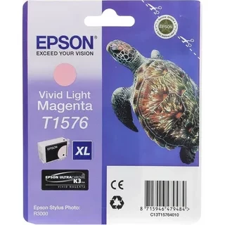 Epson C13T15764010 T1576 картридж для Stylus Photo R3000 light magenta 25,9ml оригинал