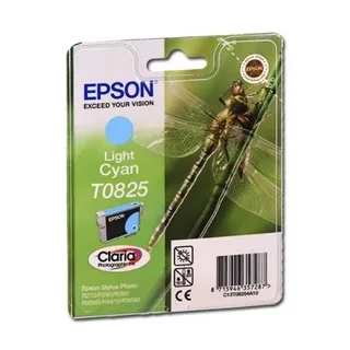 Epson C13T11254A10 T0825 C13T08254A10 картридж для R270 290 295 390 T50 59 RX590 610 615 690 TX700 800 1410 light cyan оригинал ресурс 7,5ml 410 страниц