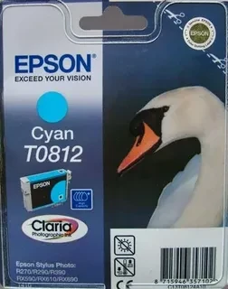 Epson C13T11124A10 C13T08124A10 T0812 картридж для R270 290 295 390 T50 59,RX590 610 615 690 TX650 659 700 710 800 1410 cyan оригинал ресурс 11,1ml 1560 страниц