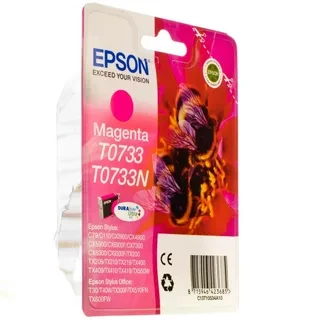 Epson C13T10534A10 T0733 C13T07334A10 картридж для C79 C110 CX3900 CX4900 CX5900 6900F CX7300 CX8300 CX9300F TX200 TX209 magenta оригинал ресурс 280 страниц