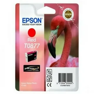 Epson C13T08774010 T0877 картридж для Stylus Photo R1900 red оригинал ресурс 1160 страниц