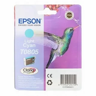 Epson C13T08054010 T0805 C13T08054011 C13T08054021 картридж для Stylus Photo P50 PX660 PX720WD PX820FWD light cyan оригинал ресурс 930 страниц