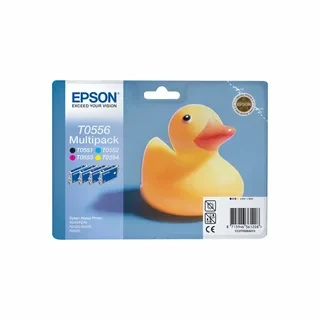 Epson C13T05564010 T0556 набор картриджей(4шт)Multipack для Stylus Photo R240 RX520 CMYK оригинал ресурс 4x8ml 4x290 страниц