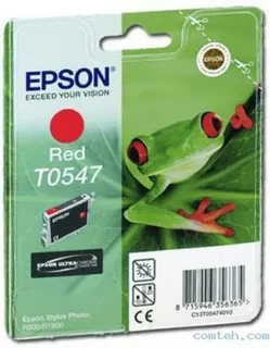 Epson C13T05474010 T0547 картридж для Stylus Photo R800 R1800 оригинал ресурс 13ml 400 страниц red