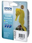 Epson C13T048B4010 T048B картриджи для Stylus Photo R200 300 RX500 600 набор 3в1=Y+LC+LM оригинал