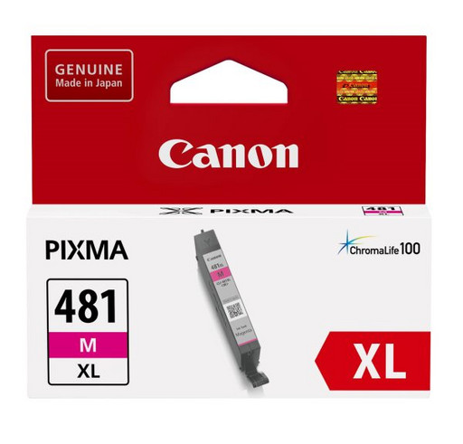 Canon CLI-481XL M 2045C001 Картридж Canon пурпурный для Canon Pixma TR7540/ TR8540/ TS6140/ TS8140/ TS9140 (Ресурс: Цветной документ формата A4: 466стр., Фотография формата 10 x 15 см: 256 фото) оригинал