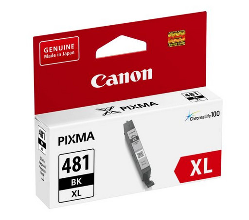 Canon CLI-481XL BK 2047C001 Картридж Canon black для Canon Pixma TR7540/ TR8540/ TS6140/ TS8140/ TS9140 (Ресурс: Цветной документ формата A4: 2280стр., Фотография формата 10 x 15 см: 501 фото) оригинал