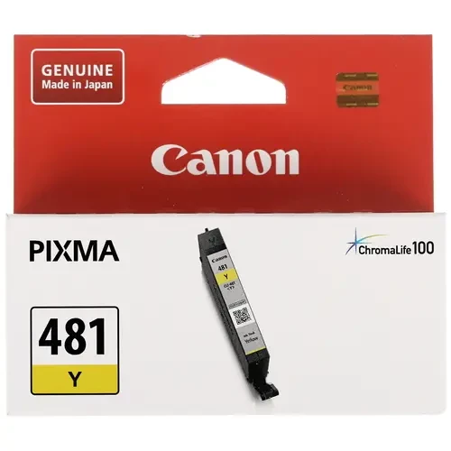 Canon CLI-481 Y 2100C001 Картридж Canon желтый для Canon Pixma TR7540/ TR8540/ TS6140/ TS8140/ TS9140 (Ресурс: Цветной документ формата A4: 259стр., Фотография формата 10 x 15 см: 80 фото) оригинал