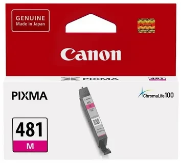 Canon CLI-481 M 2099C001 Картридж Canon пурпурный для Canon Pixma TR7540/ TR8540/ TS6140/ TS8140/ TS9140 (Ресурс: Цветной документ формата A4: 223стр., Фотография формата 10 x 15 см: 107 фото) оригинал