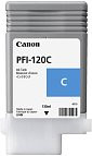 Canon PFI-120C 2886C001 Картридж с голубыми чернилами для плоттера imagePROGRAF TM-200, TM-205, TM-300, TM-305 130мл. оригинал