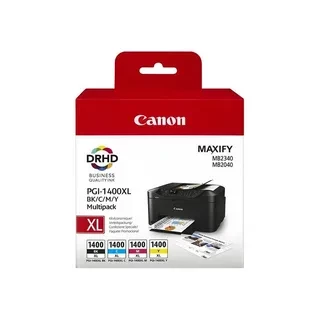 Canon PGI-2400XL BkCMY 9257B004 набор картриджей(4шт)MultiPack для MAXIFY iB4040 MB5040 MB5340 BK C M Y оригинал ресурс 2500+1755+1295+1520 страниц