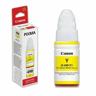 Canon GI-490Y 0666C001 картридж(чернила)для PIXMA G1400 G2400 G3400 yellow оригинал ресурс 70ml 7000 страниц