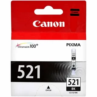 Canon CLI-521Bk 2933B004 2933B001 картридж для MP540 550 560 620 630 640 980 990 iP3600 4600 4700 MX860 black оригинал ресурс 9ml 1500 страниц