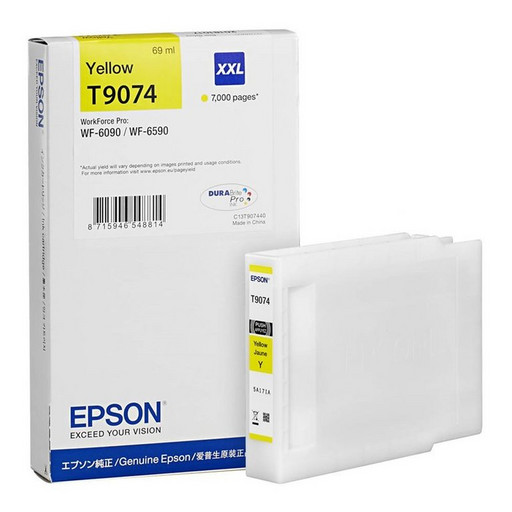 Epson C13T907440 T9074 XXL картридж для WorkForce Pro WF-6090 6590 yellow оригинал ресурс 69ml 7000 страниц