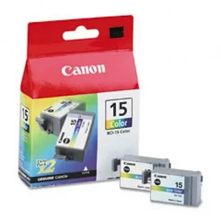 Canon BCI-15 Color 8191A002 чернильница Twin pack(2шт в упаковке)для i70 80 iP90 90v оригинал ресурс 15ml 2x100 страниц color