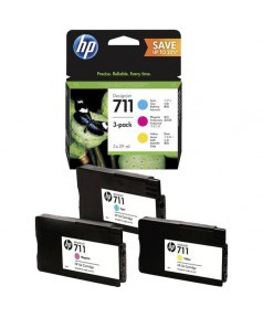 HP P2V32A №711 тройная упаковка (CZ130A CZ131A CZ132A) для HP Designjet T120 T520 оригинал