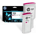 HP F9J77A №727 картридж для DJ T920 T930 T1530 T2500 T2530 300ml magenta оригинал