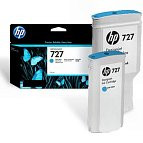 HP F9J76A №727 картридж для DJ T920 T930 T1530 T2500 T2530 300ml cyan оригинал