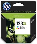 HP F6V18AE №123XL картридж для DJ 1110 2130 2132 2134 2136 3630 3830 3832 3833 3834 TriColor оригинал ресурс 8ml 330 страниц