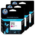 HP CZ135A №711 картридж(3шт)для DJ T120,520 3х29ml magenta оригинал